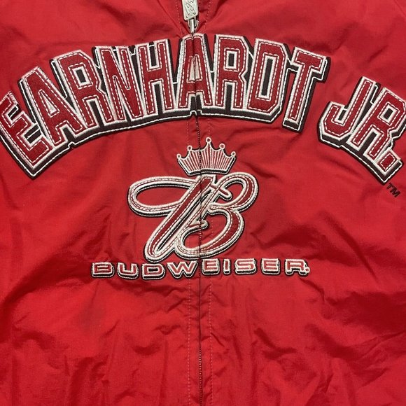 RARE Vtg Dale Earnhardt Jr XXL Embroidered Red Jacket Budweiser Chase Authentic - Picture 3 of 13